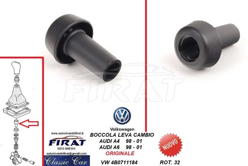 BOCCOLA LEVA CAMBIO AUDI A4 - A6 98-01 (4B0711184)